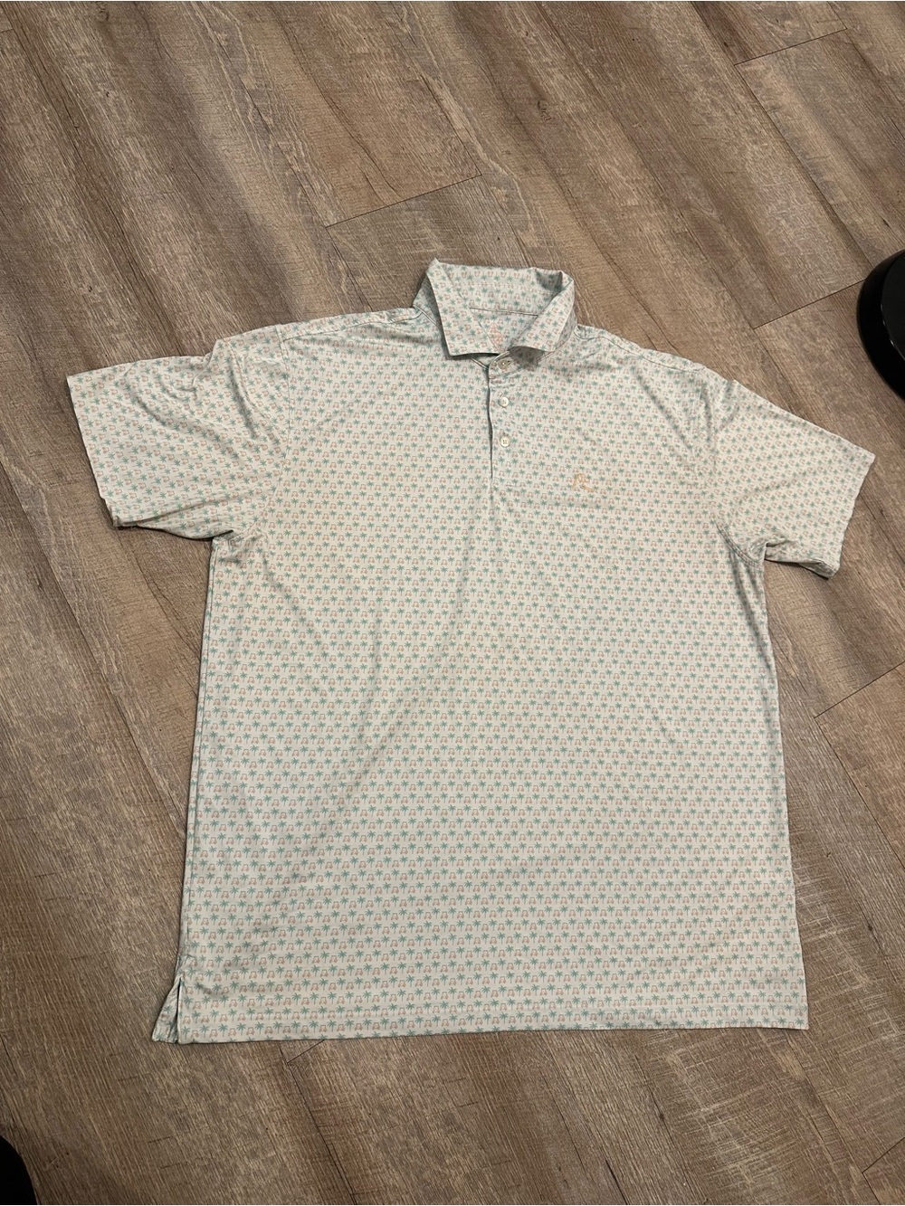 Rhoback Men's XXL Golf Cart Palm Tree Polo Shirt